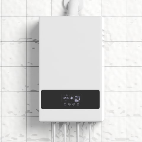 Wall-mounted tankless water heater